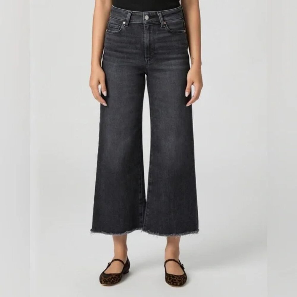 Paige Anessa Wide Leg Jean, Size 28, Black - Excellent Condition - Picture 2 of 7